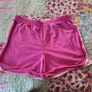 Nike pink running shorts size large
